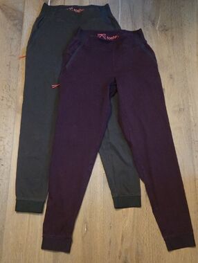 Lot Of 2 Foehn Brise Jogger Technical Stretch Pants Burgundy Olive Green 4
